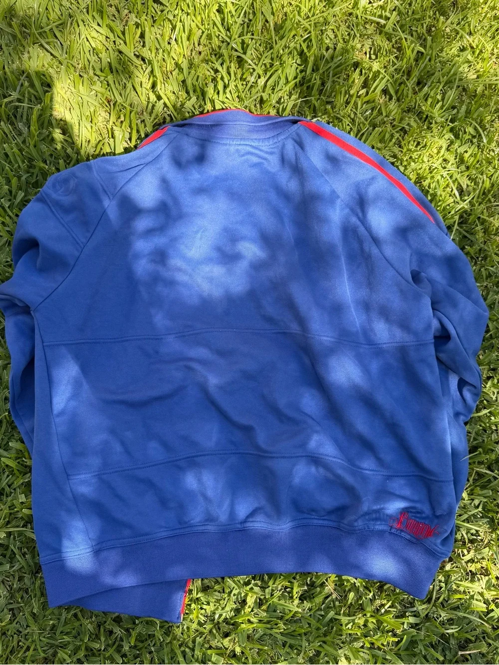 Y2K Billabong Blue and Red Lightweight Zip-Up Jacket